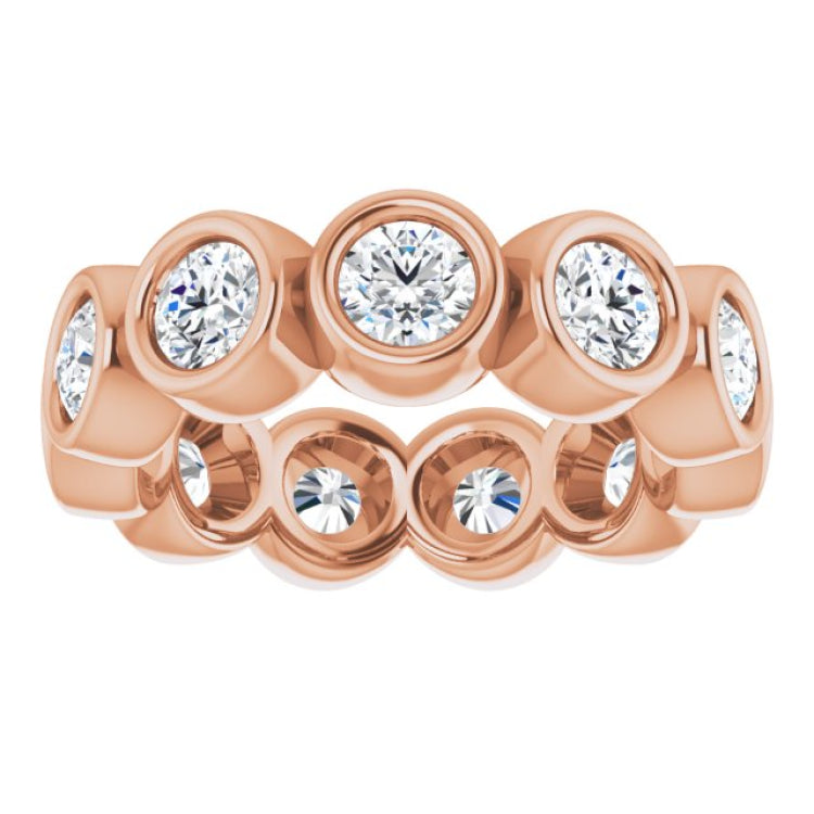 10K Rose Gold 2 1/2 CTW Lab-Grown Diamond Eternity Band Size 6.5