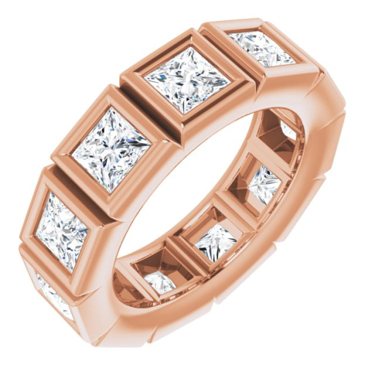 10K Rose Gold 4 3/8 CTW Lab-Grown Diamond Eternity Band Size 6.5