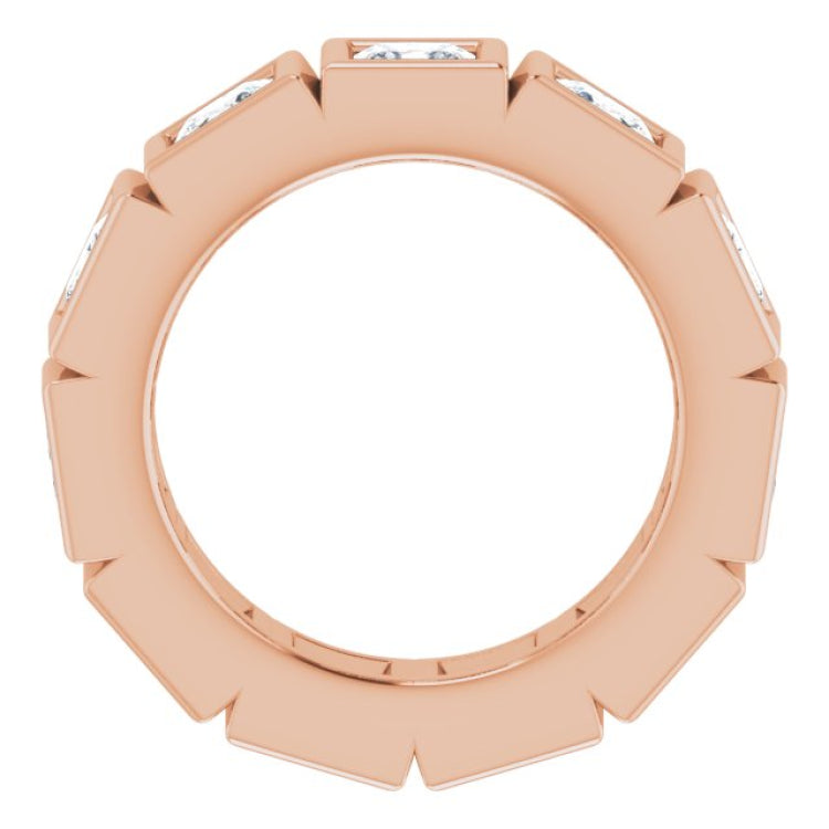 10K Rose Gold 4 3/8 CTW Lab-Grown Diamond Eternity Band Size 6.5