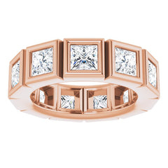 10K Rose Gold 4 3/8 CTW Lab-Grown Diamond Eternity Band Size 6.5