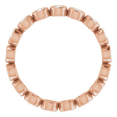 10K Rose Gold 1/2 CTW Lab-Grown Diamond Eternity Band Size 5.25