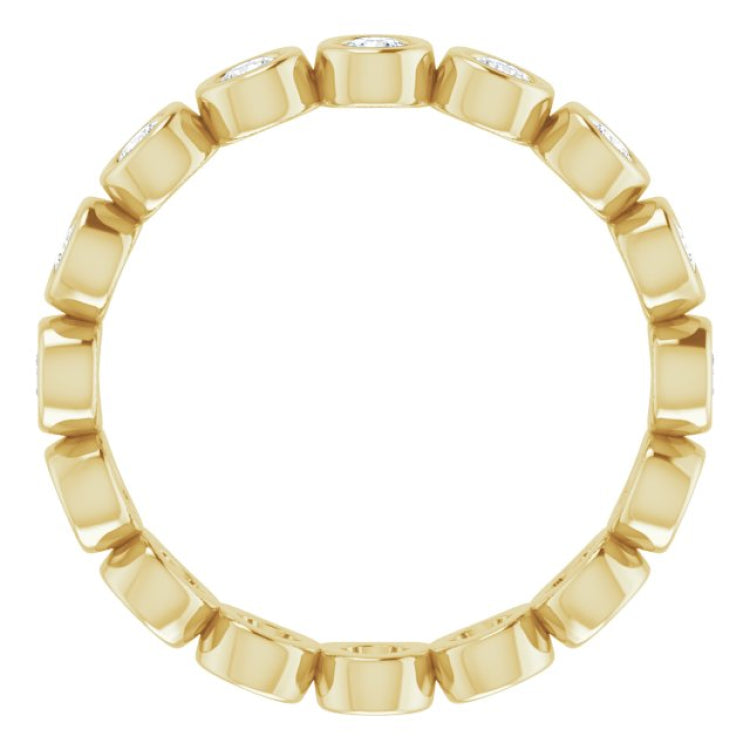 10K Yellow Gold 3/4 CTW Lab-Grown Diamond Eternity Band Size 6