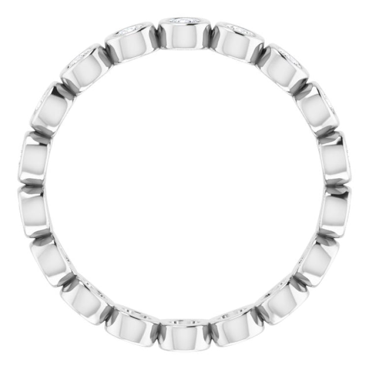 10K White Gold 3/4 CTW Lab-Grown Diamond Eternity Band Size 8.25