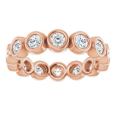 10K Rose Gold 9/10 CTW Lab-Grown Diamond Eternity Band Size 6.25