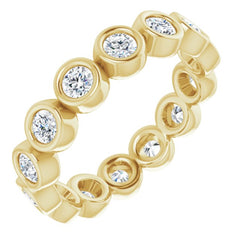 10K Yellow Gold 9/10 CTW Lab-Grown Diamond Eternity Band Size 6.5