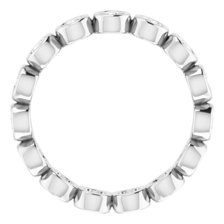 10K White Gold 1 1/8 CTW Lab-Grown Diamond Eternity Band Size 7.75