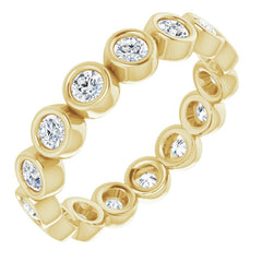 10K Yellow Gold 1 1/8 CTW Lab-Grown Diamond Eternity Band Size 8.5