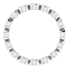 10K White Gold 1 1/5 CTW Lab-Grown Diamond Eternity Band Size 9