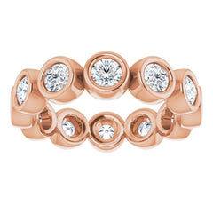 10K Rose Gold 1 1/4 CTW Lab-Grown Diamond Eternity Band Size 5