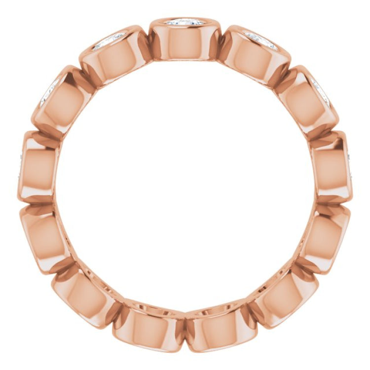 10K Rose Gold 1 1/3 CTW Lab-Grown Diamond Eternity Band Size 5.75