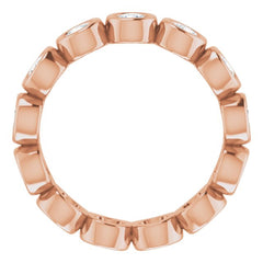 10K Rose Gold 1 1/3 CTW Lab-Grown Diamond Eternity Band Size 5.75