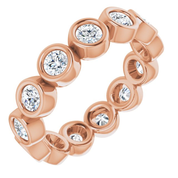 10K Rose Gold 1 1/3 CTW Lab-Grown Diamond Eternity Band Size 6.5