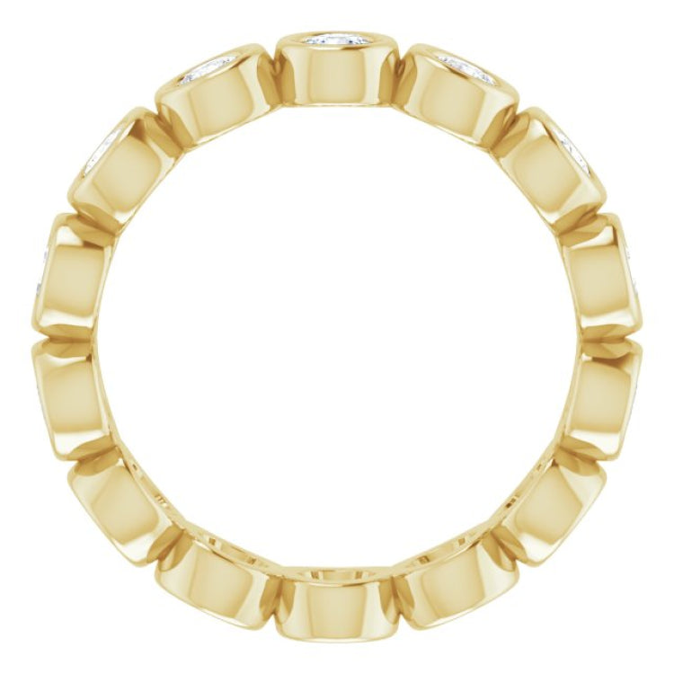 10K Yellow Gold 1 1/2 CTW Lab-Grown Diamond Eternity Band Size 7.25