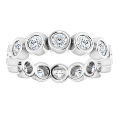 10K White Gold 1 1/2 CTW Lab-Grown Diamond Eternity Band Size 7.5