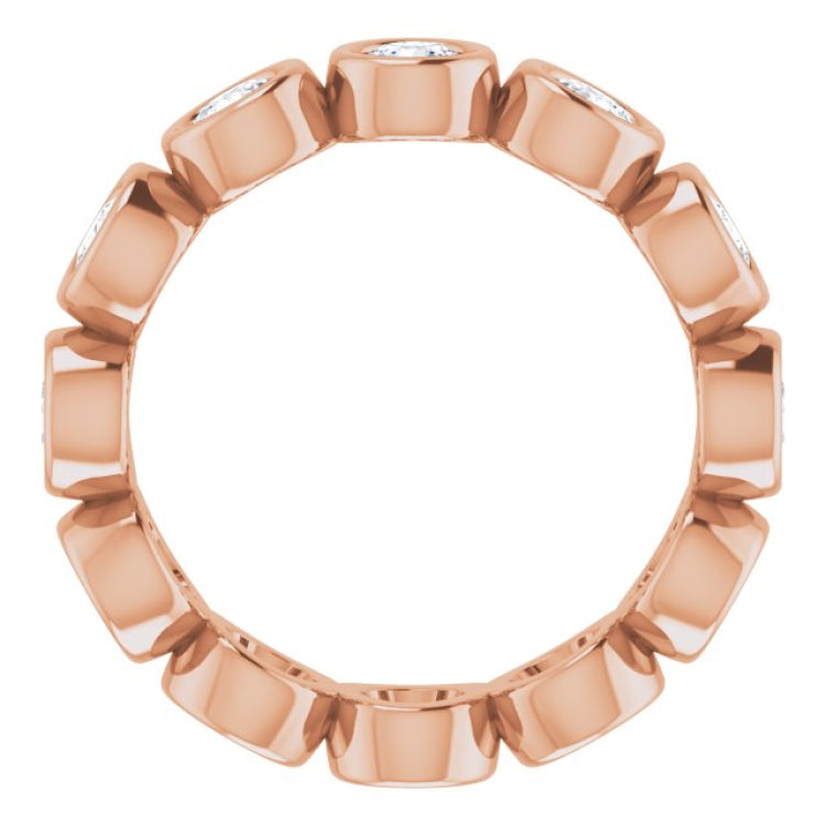 10K Rose Gold 1 3/8 CTW Lab-Grown Diamond Eternity Band Size 5.5