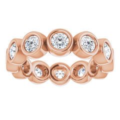 10K Rose Gold 1 3/8 CTW Lab-Grown Diamond Eternity Band Size 5.5