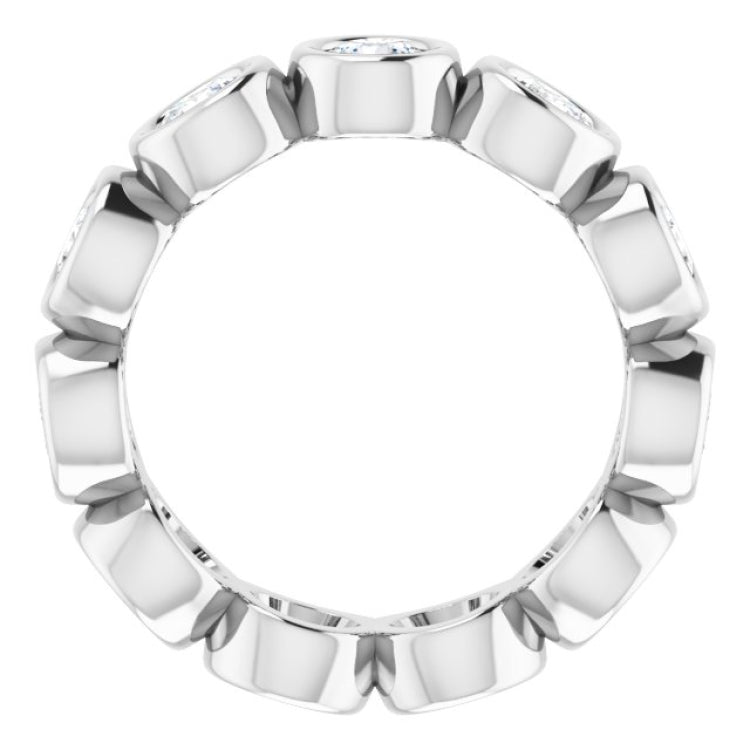 10K White Gold 2 1/2 CTW Lab-Grown Diamond Eternity Band Size 6.75