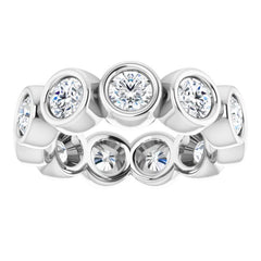 10K White Gold 2 1/2 CTW Lab-Grown Diamond Eternity Band Size 6.75