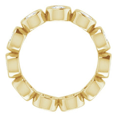 10K Yellow Gold 1 1/2 CTW Lab-Grown Diamond Eternity Band Size 5