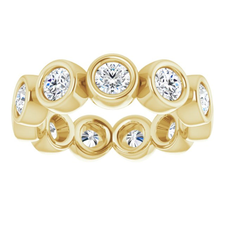 10K Yellow Gold 1 1/2 CTW Lab-Grown Diamond Eternity Band Size 5