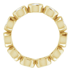 10K Yellow Gold 1 1/2 CTW Lab-Grown Diamond Eternity Band Size 5.25