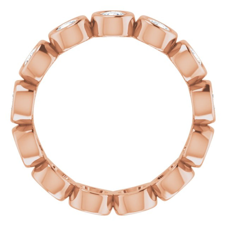 10K Rose Gold 1 7/8 CTW Lab-Grown Diamond Eternity Band Size 8.5