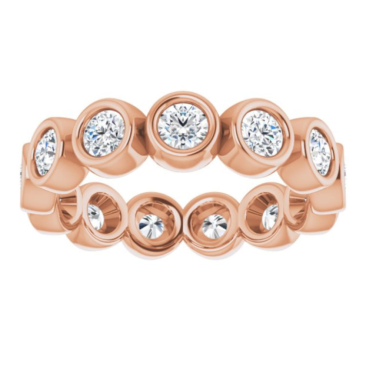 10K Rose Gold 1 7/8 CTW Lab-Grown Diamond Eternity Band Size 8.75