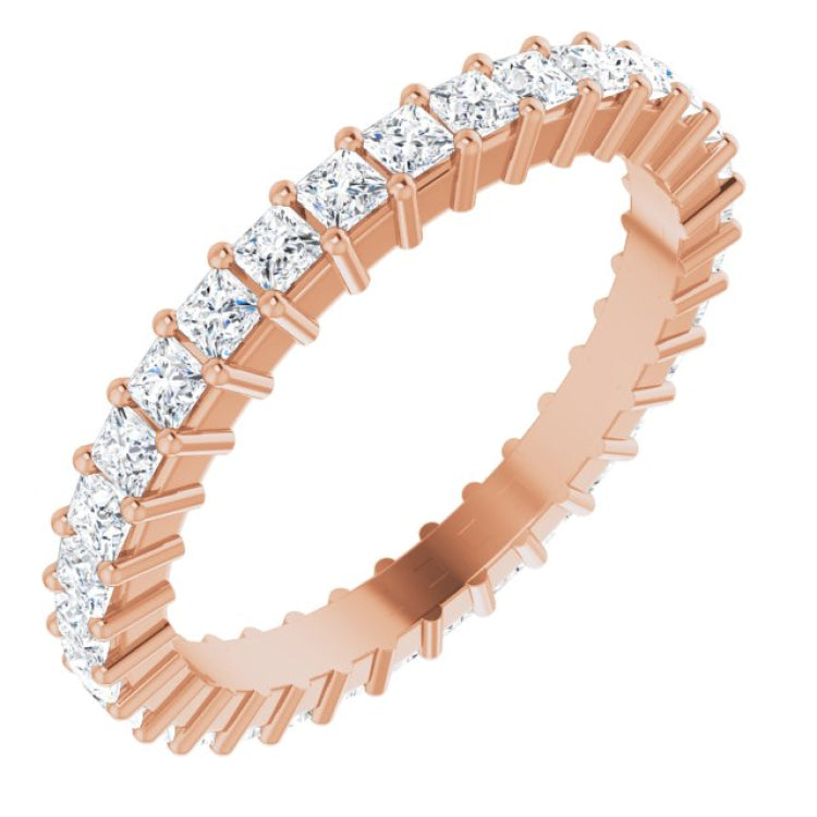 10K Rose Gold 1 1/6 CTW Natural Diamond Eternity Band Size 6.25