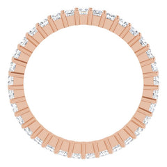 10K Rose Gold 1 1/6 CTW Natural Diamond Eternity Band Size 6.25