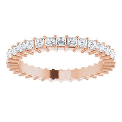 10K Rose Gold 1 1/6 CTW Natural Diamond Eternity Band Size 6.25