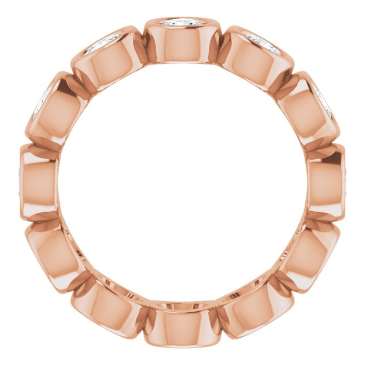 10K Rose Gold 2 1/3 CTW Lab-Grown Diamond Eternity Band Size 7.75