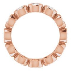 10K Rose Gold 2 1/3 CTW Lab-Grown Diamond Eternity Band Size 7.75