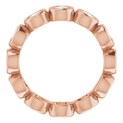 10K Rose Gold 2 1/3 CTW Lab-Grown Diamond Eternity Band Size 8.25