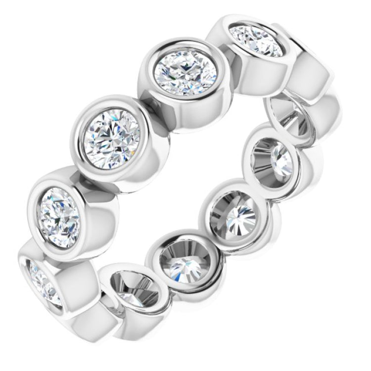 10K White Gold 2 1/3 CTW Lab-Grown Diamond Eternity Band Size 8.5