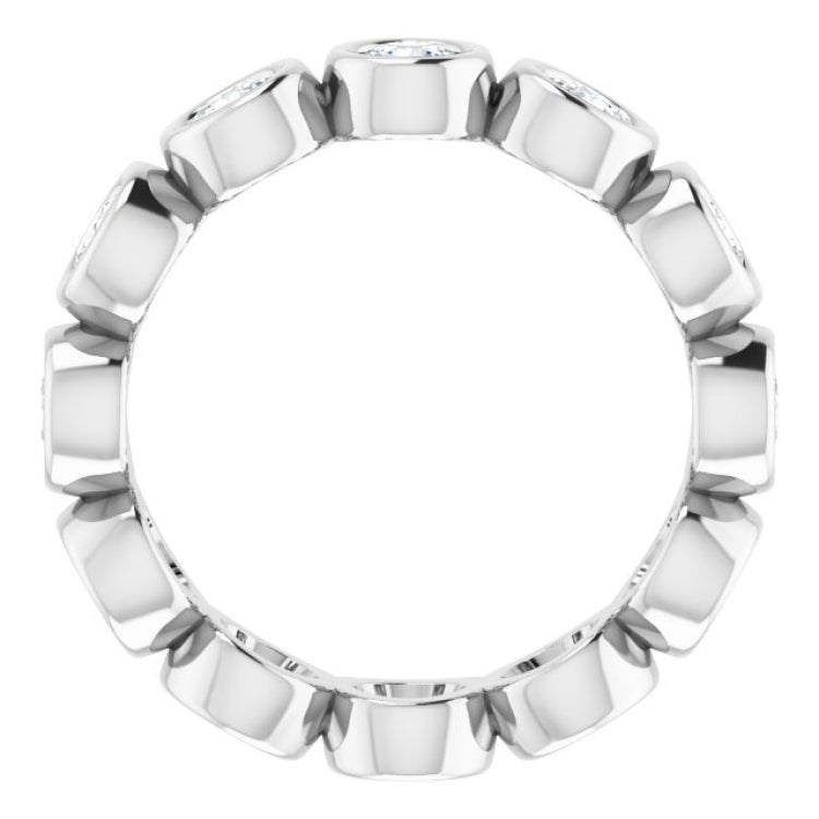 10K White Gold 2 1/3 CTW Lab-Grown Diamond Eternity Band Size 8.5