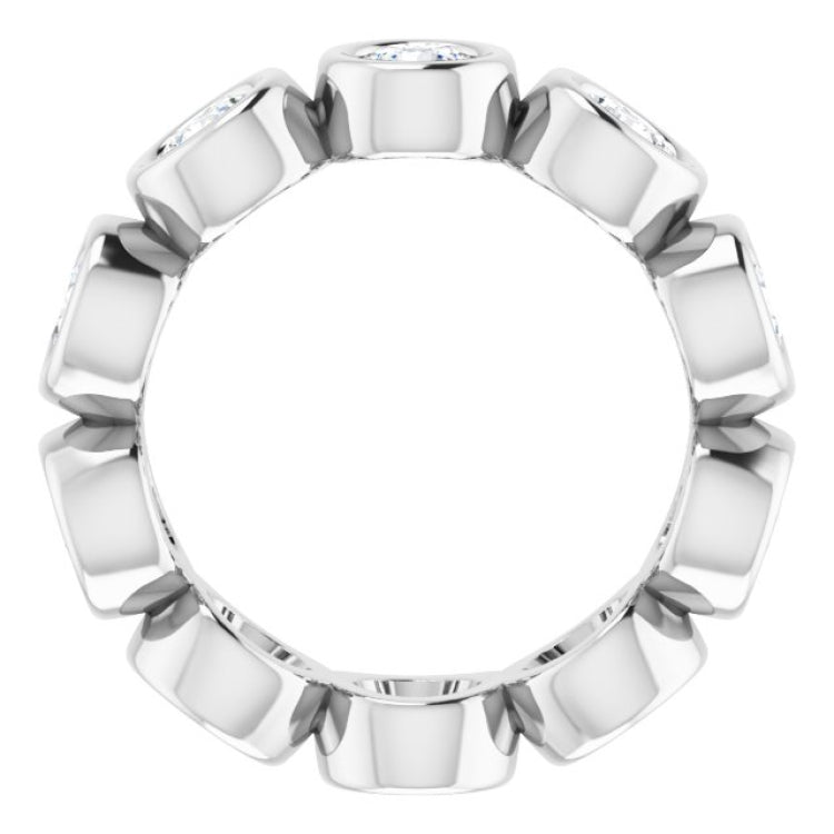 10K White Gold 2 1/3 CTW Lab-Grown Diamond Eternity Band Size 5.5