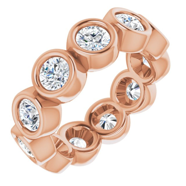 10K Rose Gold 2 1/2 CTW Lab-Grown Diamond Eternity Band Size 6.25