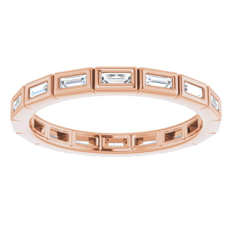 10K Rose Gold 1/3 CTW Lab-Grown Diamond Eternity Band Size 5.25
