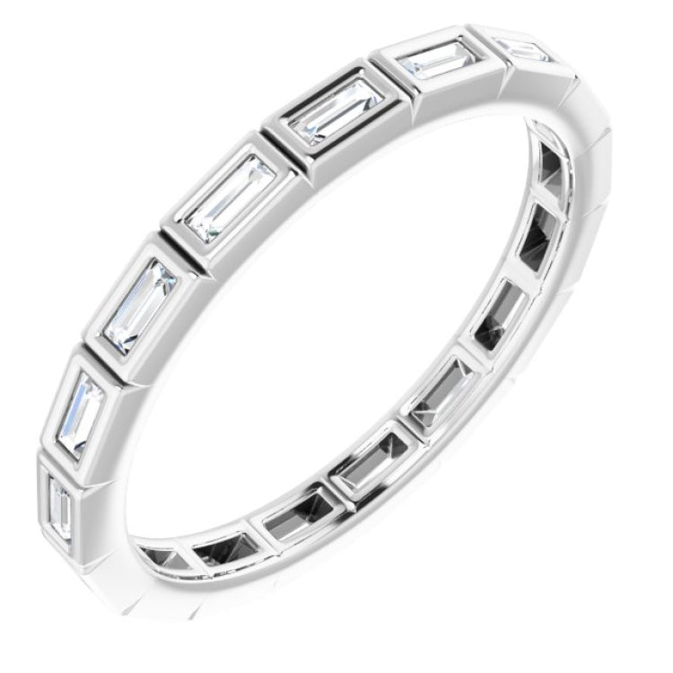 10K White Gold 1/3 CTW Lab-Grown Diamond Eternity Band Size 6.5