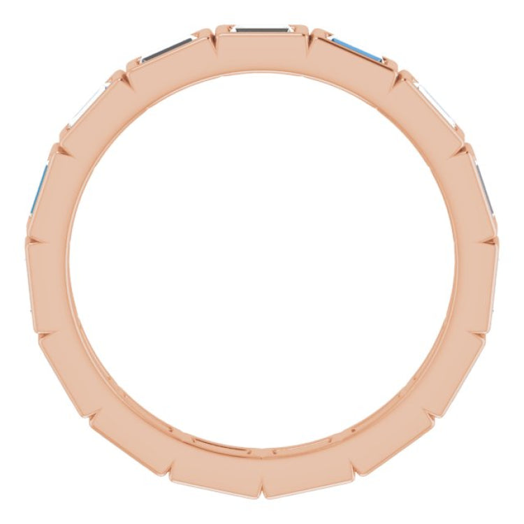 10K Rose Gold 1/2 CTW Lab-Grown Diamond Eternity Band Size 4