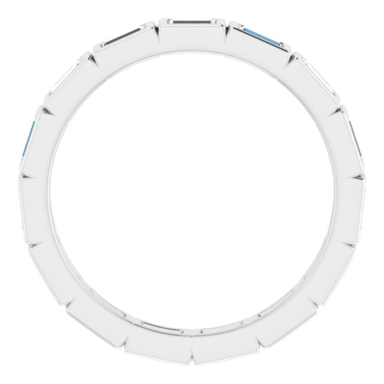 10K White Gold 1/2 CTW Lab-Grown Diamond Eternity Band Size 4.25