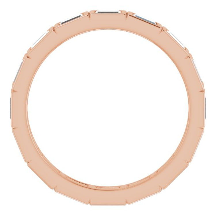 10K Rose Gold 1/2 CTW Lab-Grown Diamond Eternity Band Size 4.75