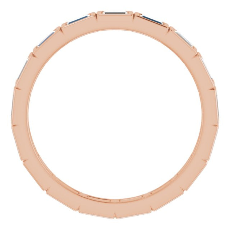 10K Rose Gold 1/2 CTW Lab-Grown Diamond Eternity Band Size 6.5