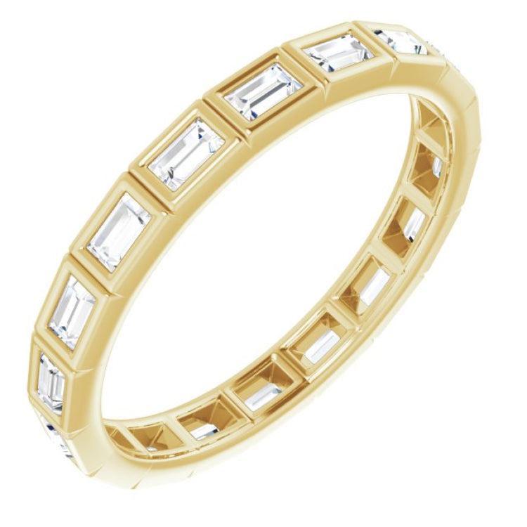 10K Yellow Gold 1/2 CTW Lab-Grown Diamond Eternity Band Size 7.5