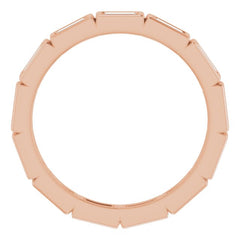 10K Rose Gold 3/8 CTW Lab-Grown Diamond Eternity Band Size 4.5