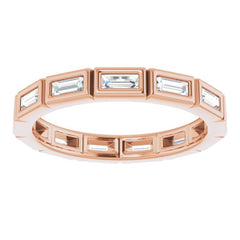 10K Rose Gold 3/8 CTW Lab-Grown Diamond Eternity Band Size 4.5