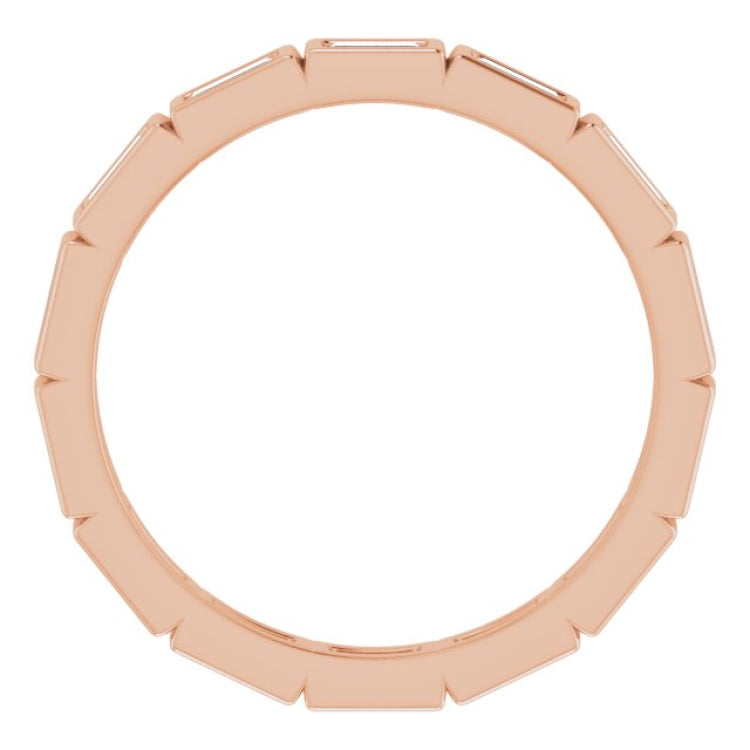 10K Rose Gold 3/8 CTW Lab-Grown Diamond Eternity Band Size 6.25