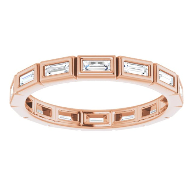 10K Rose Gold 3/8 CTW Lab-Grown Diamond Eternity Band Size 6.25