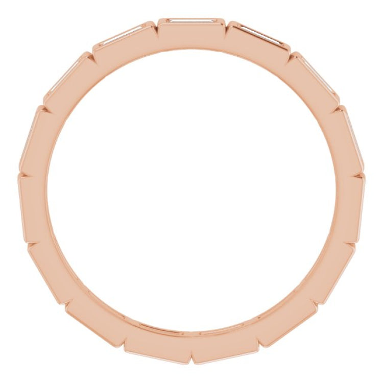 10K Rose Gold 1/2 CTW Lab-Grown Diamond Eternity Band Size 7.75