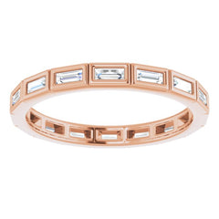 10K Rose Gold 1/2 CTW Lab-Grown Diamond Eternity Band Size 8.25